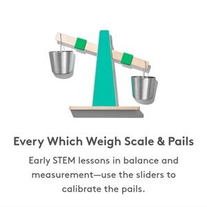 Kids Balance Scale Toy with Silver Pails